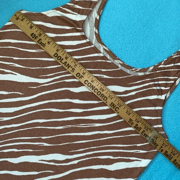 A NEW DAY rib knit zebra print square neckline tank top very soft NEW size XL - Picture 9 of 10